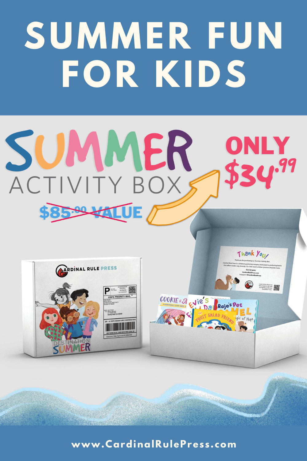 Summer Fun for Kids. Keep the learning and emotional growth going throughout summer! Purchase here: https://gum.co/wOoKe while supplies last. #Summer #PictureBooks #SummerReading